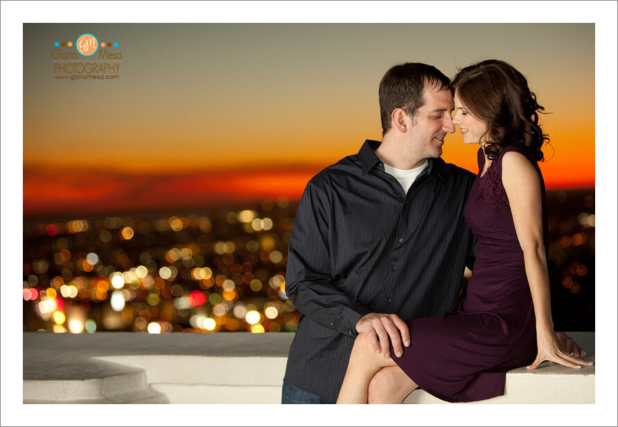 Engagement session at Dodgers Stadium