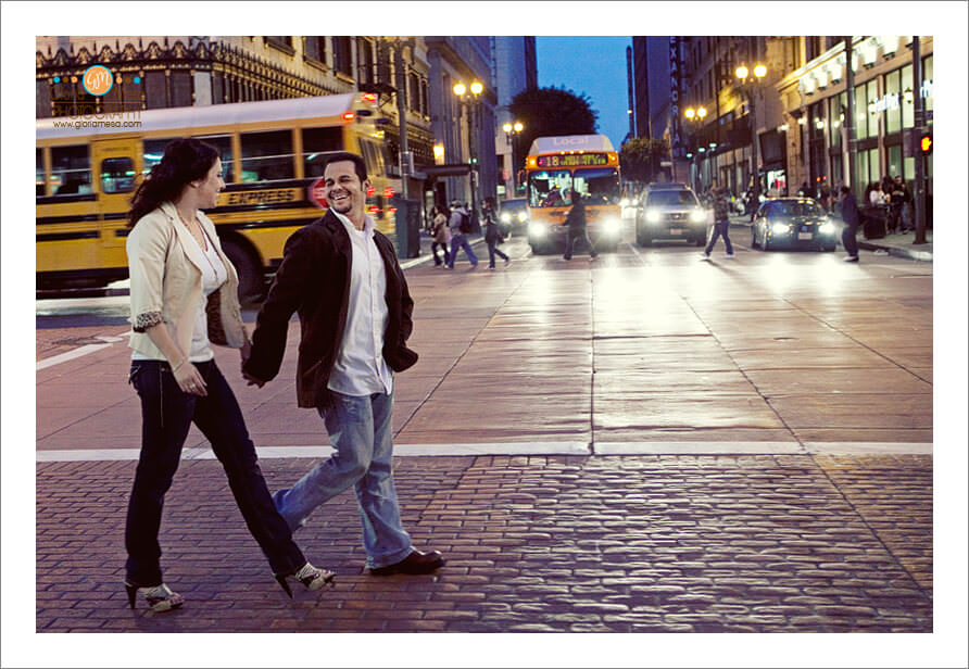 engagement, session, downtown, Los angeles,