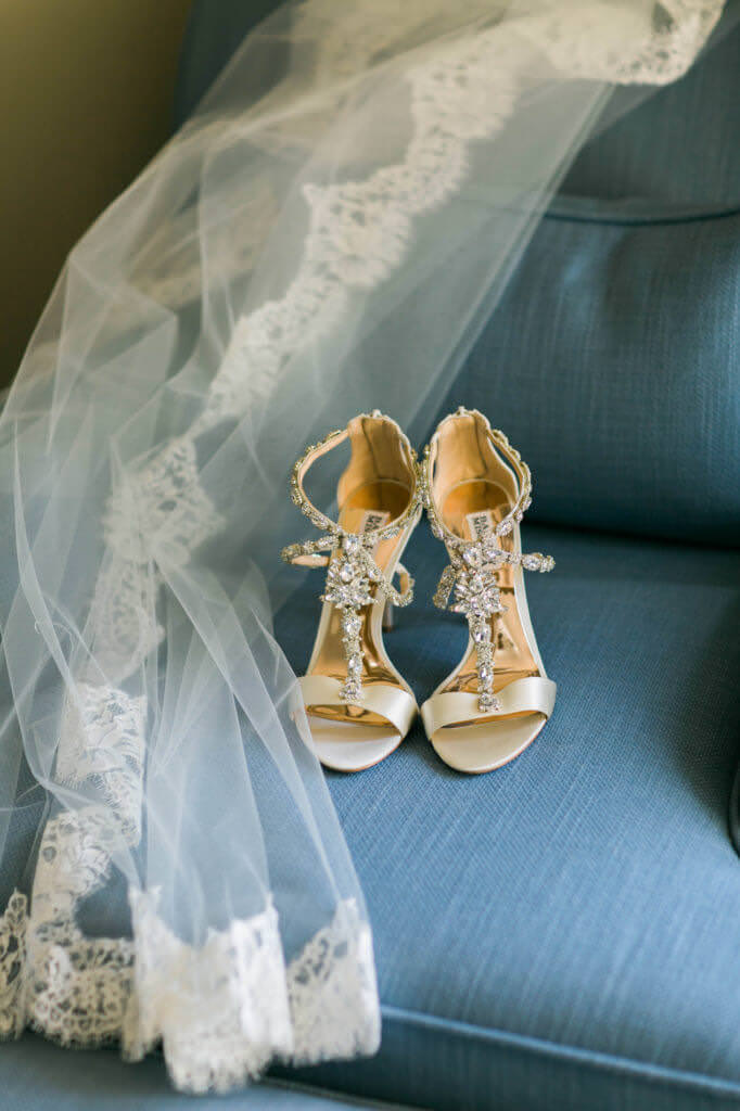 Wedding Veil and Shoes using natural lighting 